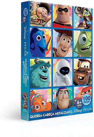 Pixar quebra-cabeça 100 peças  Metalizado