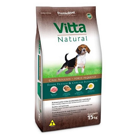Vitta Natural Premium Especial Cães Adultos Raças Pequenas 15 kg
