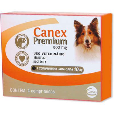 Vermífugo Canex Premium 900 mg para Cães - 4 comprimidos