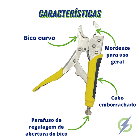 ALICATE DE PRESSAO CURVO C/ CABO EMB 10