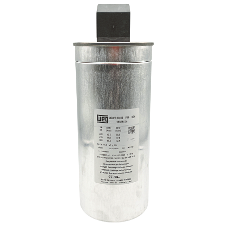 CAPACITOR CFP TRIFÁSICO WEG 20kVAr/440V/60Hz ND 100X230 - 15329574