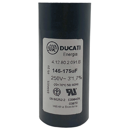 CAPACITOR PARTIDA ELET DUCATI 145-175uF 250V - B