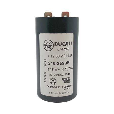 CAPACITOR PARTIDA ELET DUCATI 216-259uF 110V - A