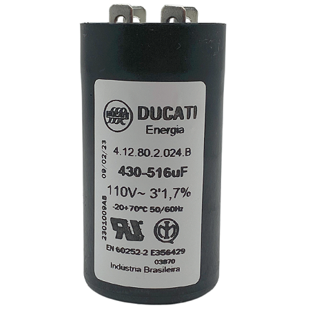 CAPACITOR PARTIDA ELET DUCATI 430-516uF 110V - A