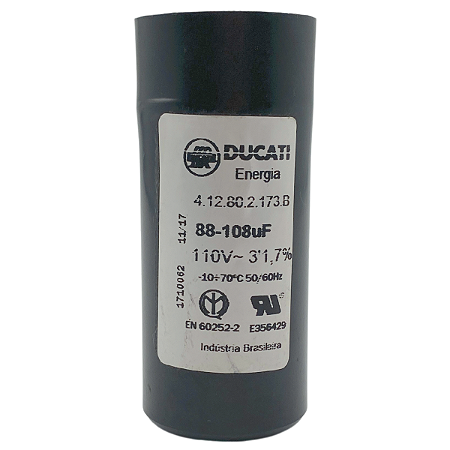 CAPACITOR PARTIDA ELET DUCATI 88-108uF 110V - B