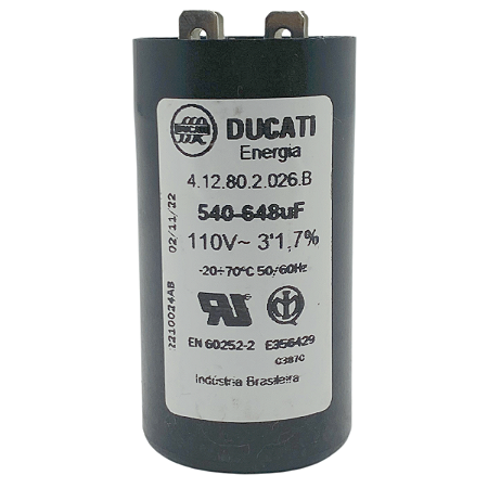 CAPACITOR PARTIDA ELET DUCATI 540-648uF 110V - A