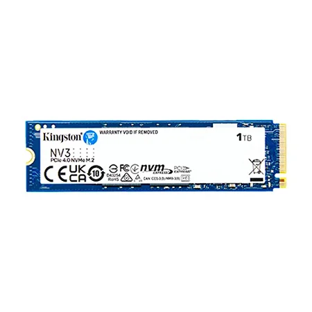 SSD Kingston NV3, 1 TB, M.2 2280, PCIe 4.0 x4, NVMe, Leitura: 6000 MB/s, Gravação: 4000 MB/s, Azul - SNV3S/1000G