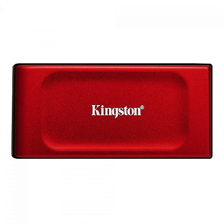 SSD Externo Portátil Kingston XS1000R 1TB, USB 3.2, Leitura 1050MB/s e Gravação 1000MB/s, Vermelho, SXS1000R/1000G