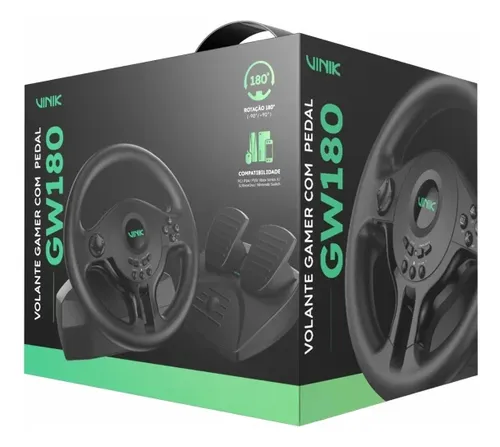 VOLANTE COM PEDAL VINIK GW180 PC/PS4/XBOX/SWITCH  259439