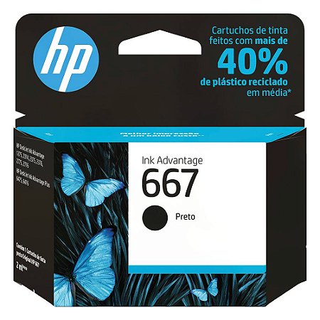 CART HP 667 PRETO 2ML 3YM79AL YYY 15225