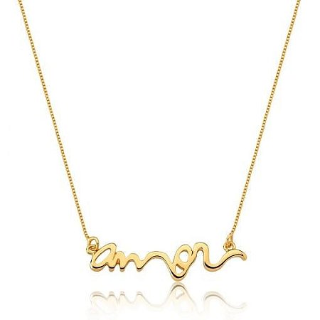 Colar Amor Banho Ouro 18k