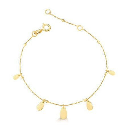 Pulseira Gotinhas Banho Ouro 18k
