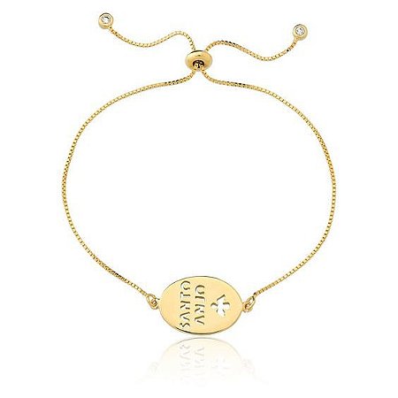 Pulseira Santo Anjo Banho Ouro 18k