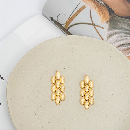 Brinco Longo Banho Ouro 18k