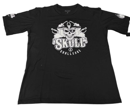 Camiseta Skull Challenge 2 Preta em Poliamida