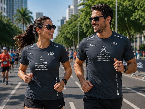 Camiseta Maratona de São Paulo Edição Especial 2020-2022 Cinza