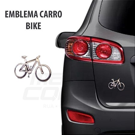 EMBLEMA BIKE CROMADO  2 em 1 (Possui imã e acompanha adesivo dupla-face)