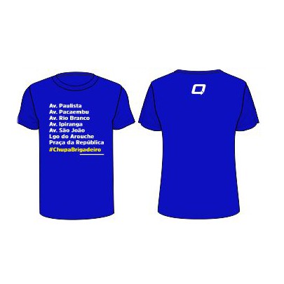 Camiseta #CHUPABRIGADEIRO AZUL Royal