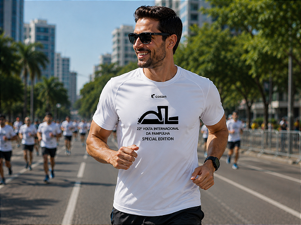 Camiseta 22º VOLTA DA PAMPULHA SPECIAL EDITION Branca em Poliéster