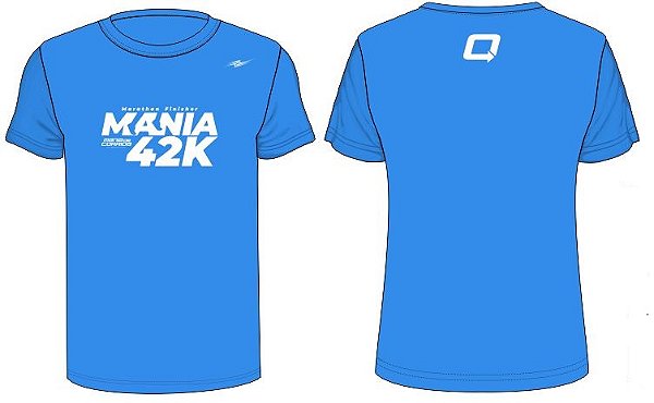 Camiseta #MANIA42K MANIA DE CORRIDA Azul - LANÇAMENTO