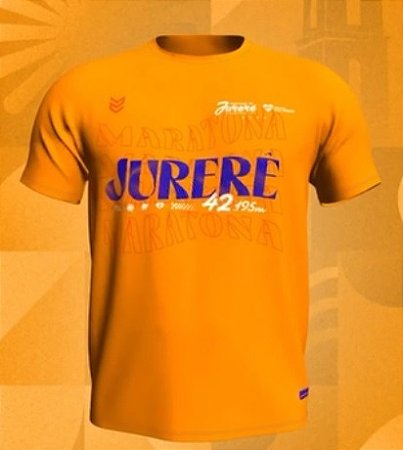 Camiseta Maratona de Jurerê 2024 em Dry Fit - 42k Laranja