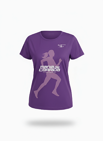 Camiseta Mania de Corrida Roxa Feminina