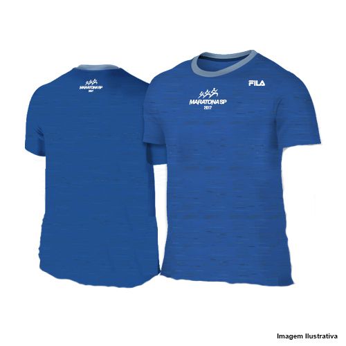 Camiseta Maratona de São Paulo 2017 - Mescla Azul Escuro