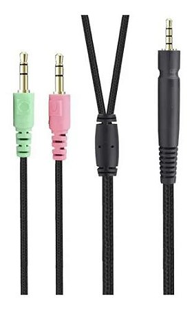 Cabo Compatível Sennheiser 2p2 3.5mm X 2.5mm Gsp350 Gsp600