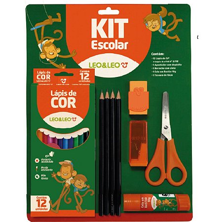 Kit escolar Kit c/20 Pecas Blister - Leonora