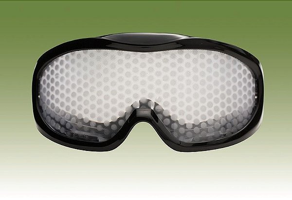 Óculos Simulador de Efeitos do Uso de Drogas  ( Maconha - Cannabis ) - Cinta Verde Oliva - Ref. 14509 - NCM 90049090