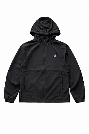 JAQUETA CORTA VENTO NEW LIFE EMBROIDERY STAR BLACK