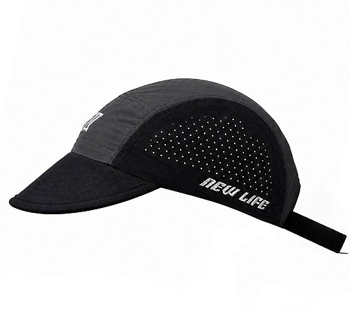 BONÉ 5 PANEL NEW LIFE RUNNER BLACK GRAY