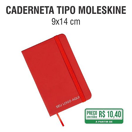 Caderneta Tipo Moleskine - 9x14 cm