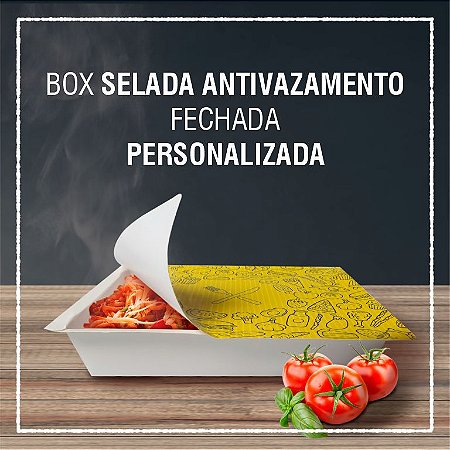 Box Selada Antivazamento do freezer ao microondas - PERSONALIZADA