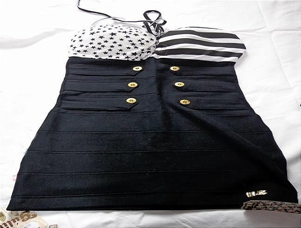 Gúlib Vestido Preto e Branco