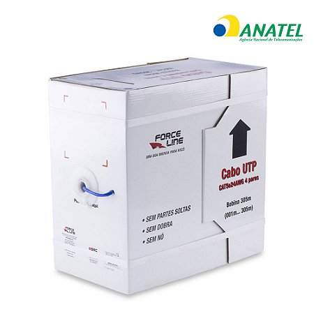 Cabo de Rede Internet CAT 5e UTP 4 pares trancado 305mts