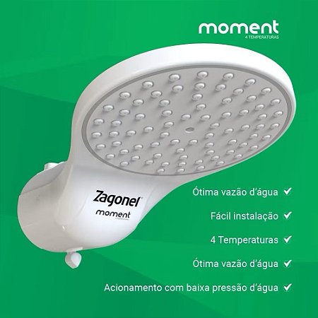 Ducha Moment 4 Temperaturas da Zagonel