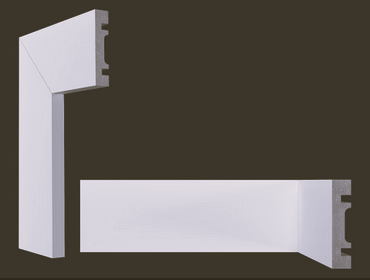 Rodapé Mdf Branco 7 cm - Liso / preço por ml
