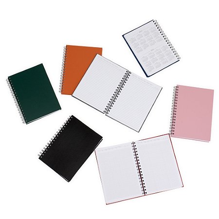 CADERNO COM CAPA CROMATO PAUTADO 23,2  x 16,5CM - CAD004