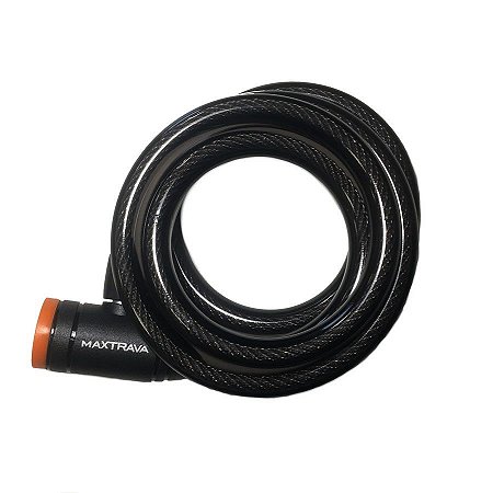 Cadeado para bicicleta com chave Max Trava 12 mm x 1500 mm c/ suporte