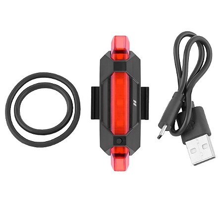 Sinalizador lanterna bicicleta High One recarregável USB 50 lumens