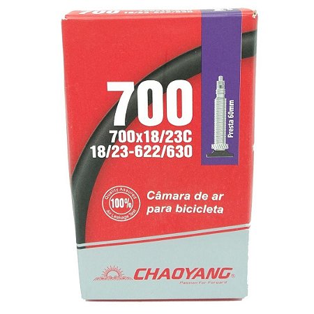 Câmara de ar 700 x 18/23 bike speed Chaoyang bico fino 60 mm