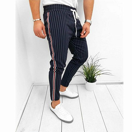 calça jogger listrada