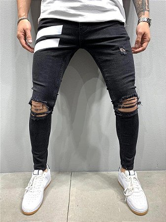 calça elastano masculina preta