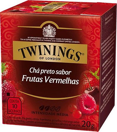 Chá Twinings Preto Frutas Vermelhas 10 sachês