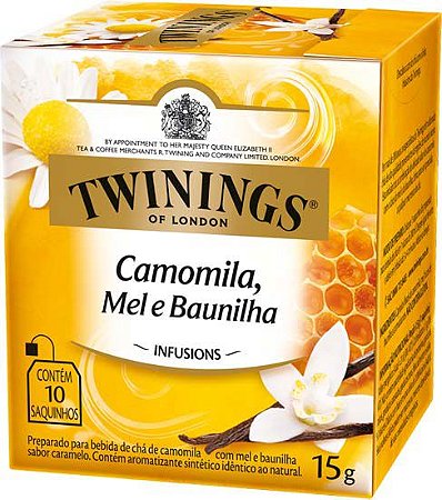 Chá Twinings Camomila, Mel e Baunilha 10 sachês