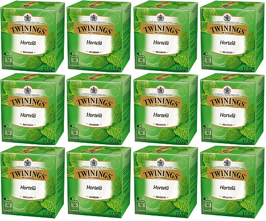 Chá Twinings Hortelã Kit 12 Caixas 10 Un 120 Sachês