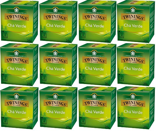 Chá Twinings Verde Kit 12 Caixas 10 Un 120 Sachês