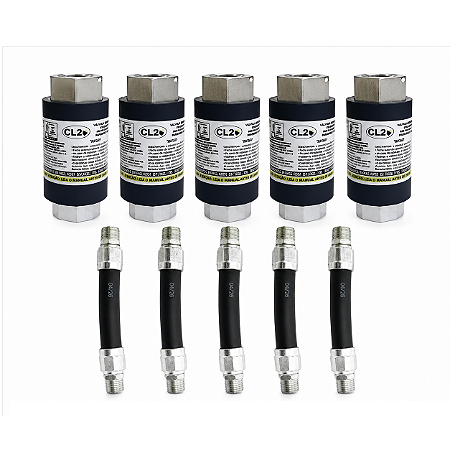 Kit com 5 Mangote + Breakaway não reconectável 3/4" - Com Certificado Inmetro