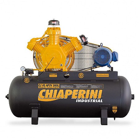 Compressor de ar alta pressão 40 pés 360 litros trifásico - CJ 40 AP3V 360L